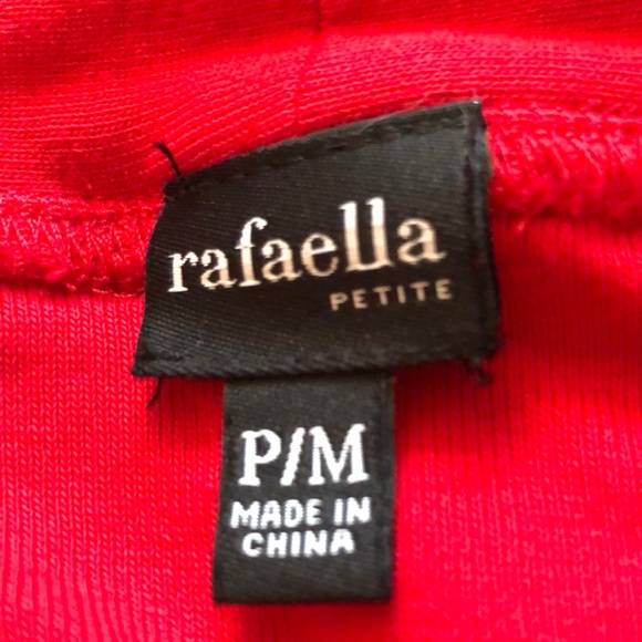 Rafaella PM cowl neck red tee with stud decoration - Picture 4 of 7